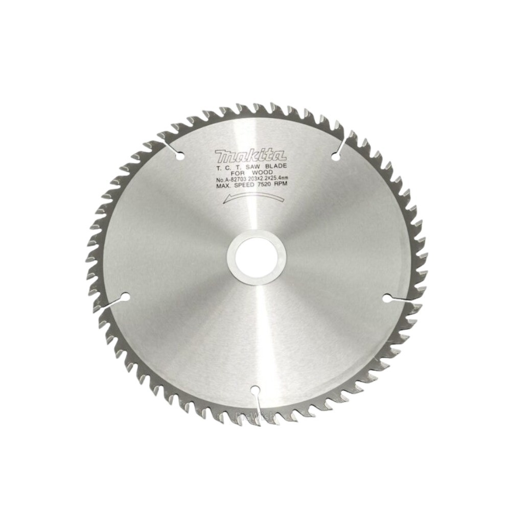 ใบเลื่อยวงเดือน MAKITA  A82703 สำหรับตัดไม้  TCT ขนาด 203×254x60T