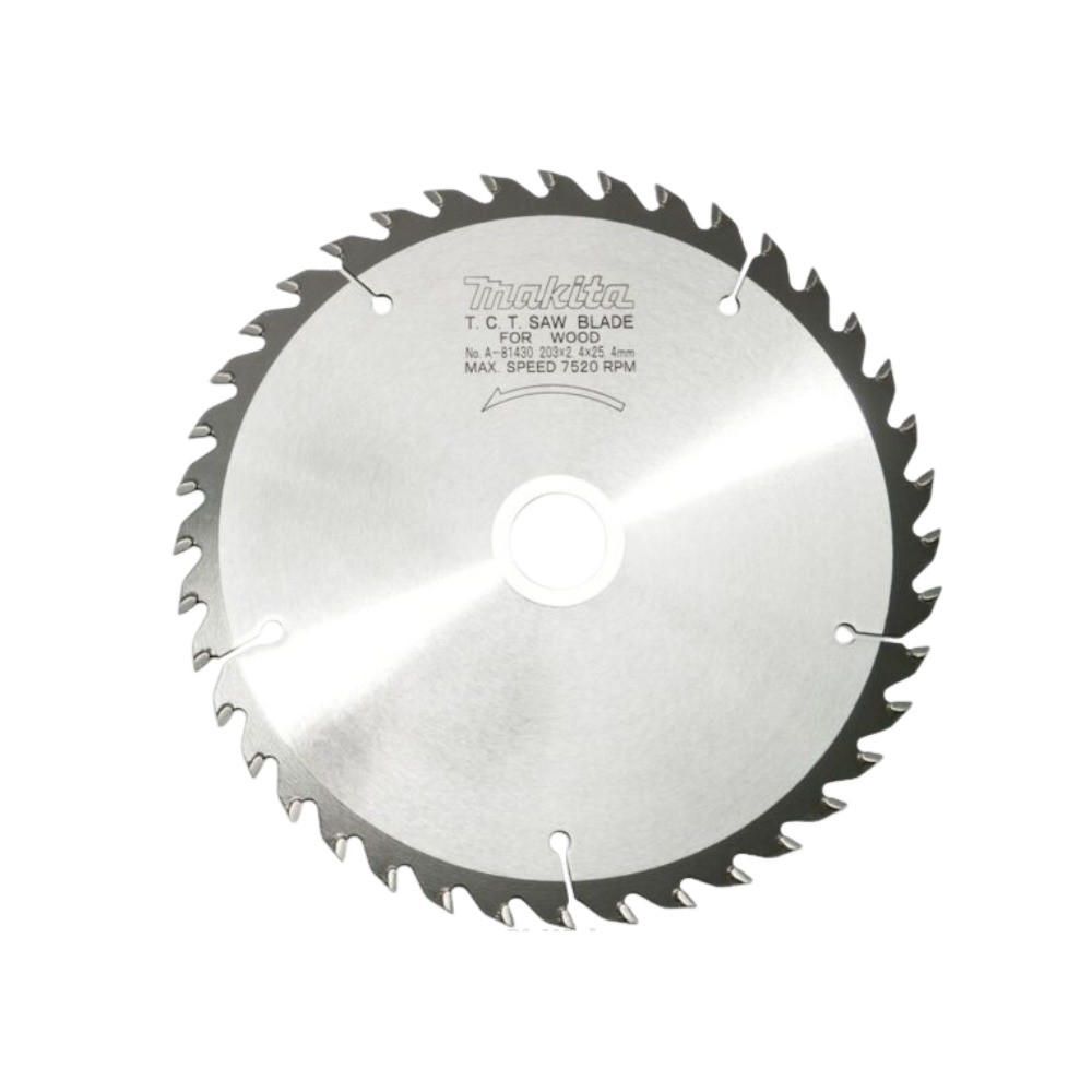 ใบเลื่อยวงเดือน MAKITA A81430 สำหรับตัดไม้ TCT ขนาด 203×254x40T 