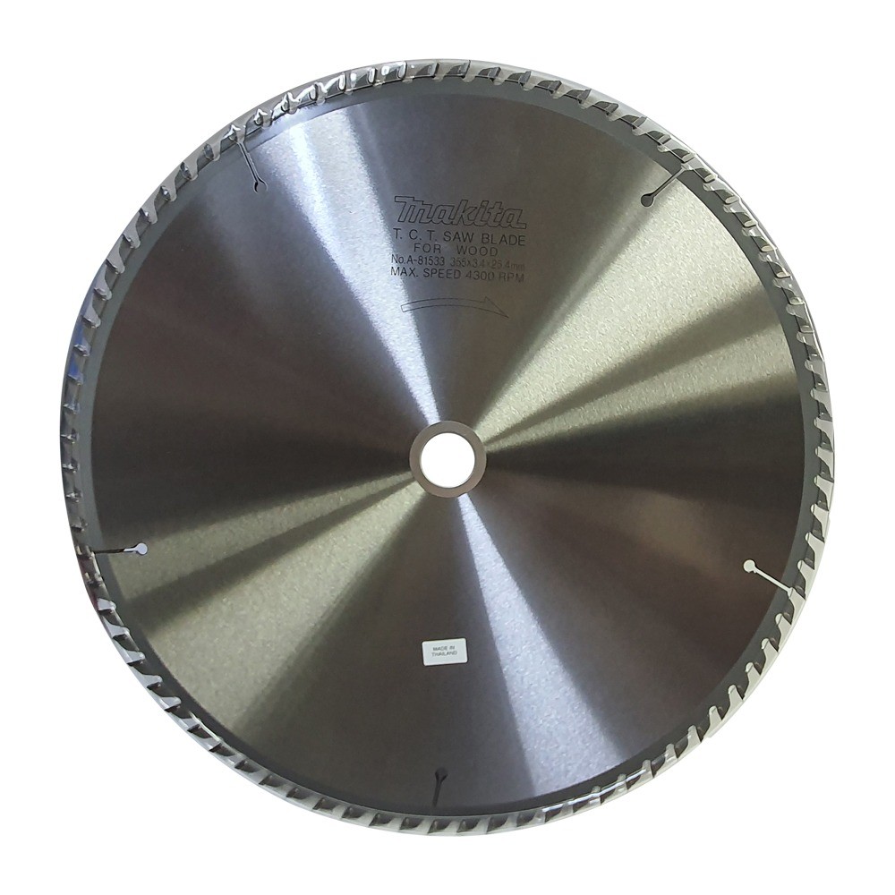 ใบเลื่อยวงเดือน MAKITA  A81533 สำหรับตัดไม้  TCT ขนาด 355×254x80T