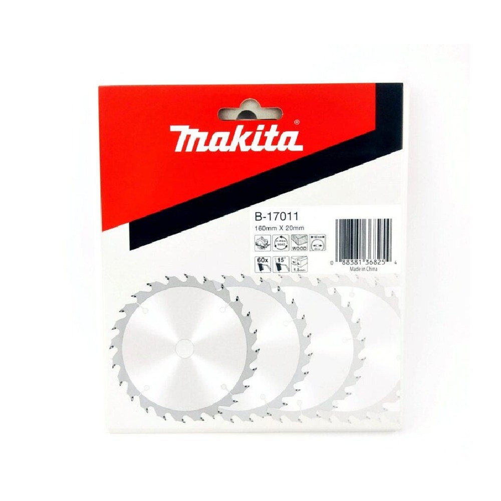 ใบเลื่อยวงเดือน MAKITA  B17011 สำหรับตัดไม้ TCT ขนาด 160x20x60T 