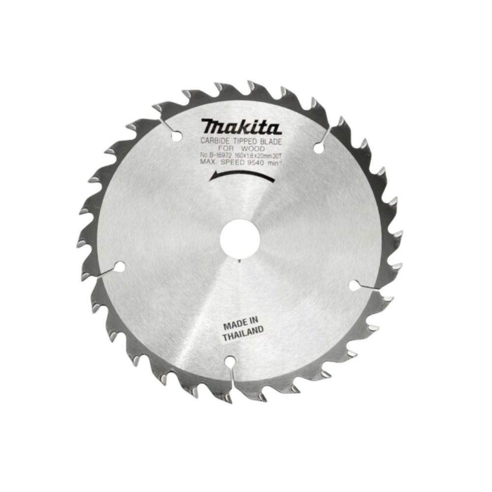 ใบเลื่อยวงเดือน MAKITA B16972 สำหรับตัดไม้ TCT ขนาด 160x20x30T