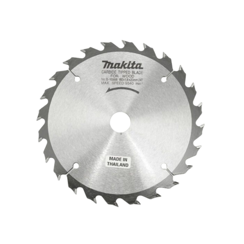 ใบเลื่อยวงเดือน MAKITA  B16966 สำหรับตัดไม้  TCT ขนาด 160x20x24T 
