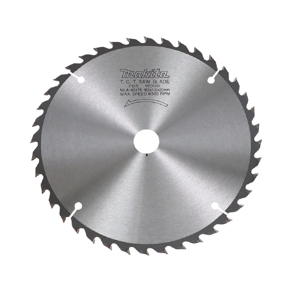 ใบเลื่อยวงเดือน MAKITA  A82476 สำหรับตัดไม้  TCT ขนาด 185x20x40T