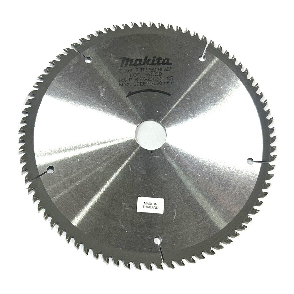 ใบเลื่อยวงเดือน MAKITA  B17158 สำหรับตัดไม้  TCT ขนาด 203×254x80T 