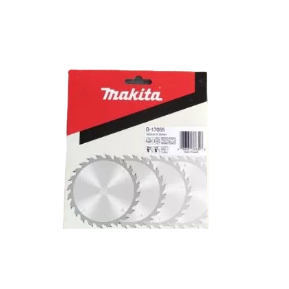ใบเลื่อยวงเดือน MAKITA  B17055 สำหรับตัดไม้  TCT ขนาด 180x20x36T 