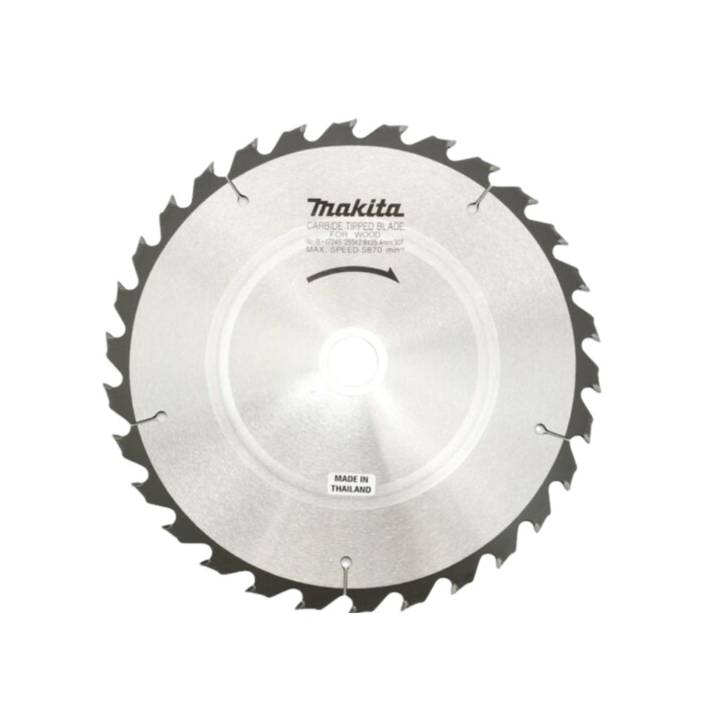 ใบเลื่อยวงเดือน MAKITA B17245 สำหรับตัดไม้  TCT ขนาด 255×254x30T 