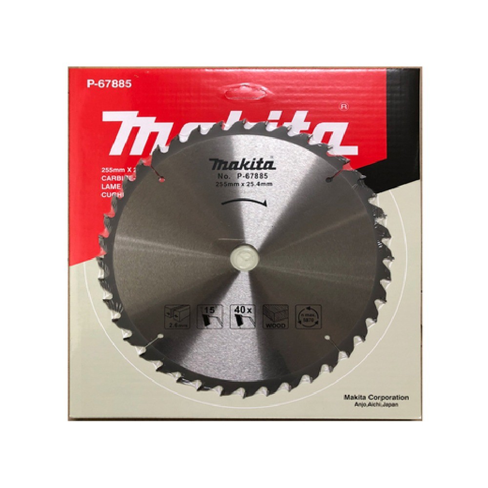 ใบเลื่อยวงเดือน MAKITA  P67885  TCT ขนาด 255×254x40TMT230
