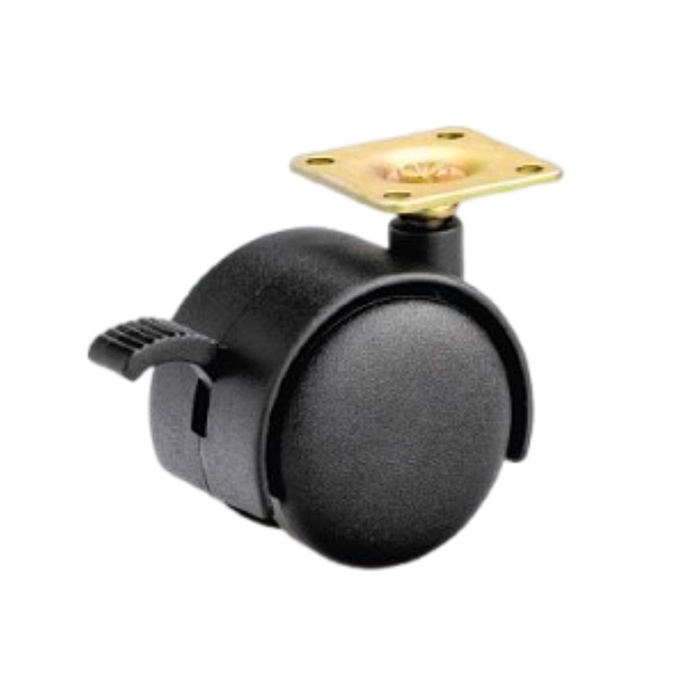 ลูกล้อเฟอร์นิเจอร์ แบบแป้น HAFELE FURNITURE CASTORS 49655019 มีเบรก ขนาด 40 มม