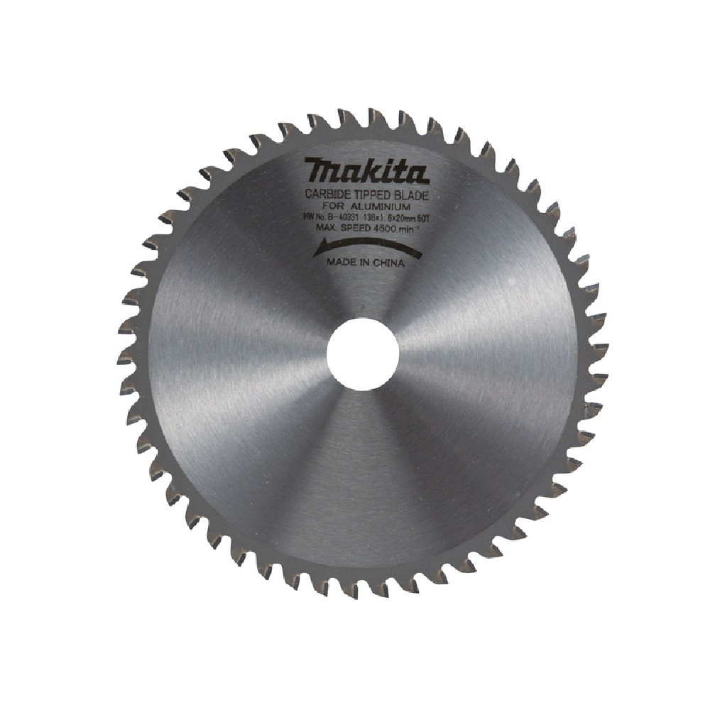 ใบเลื่อยวงเดือน MAKITA B40331 สำหรับตัดอลูมิเนียม ขนาด 136x20x50T 