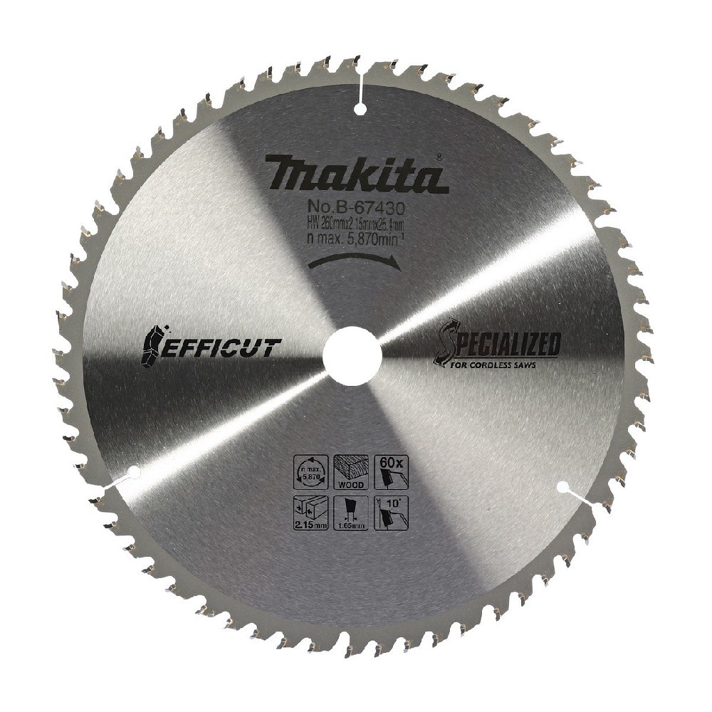 ใบเลื่อย MAKITA  B67430  Efficut ขนาด 260×254x60T LS1019L
