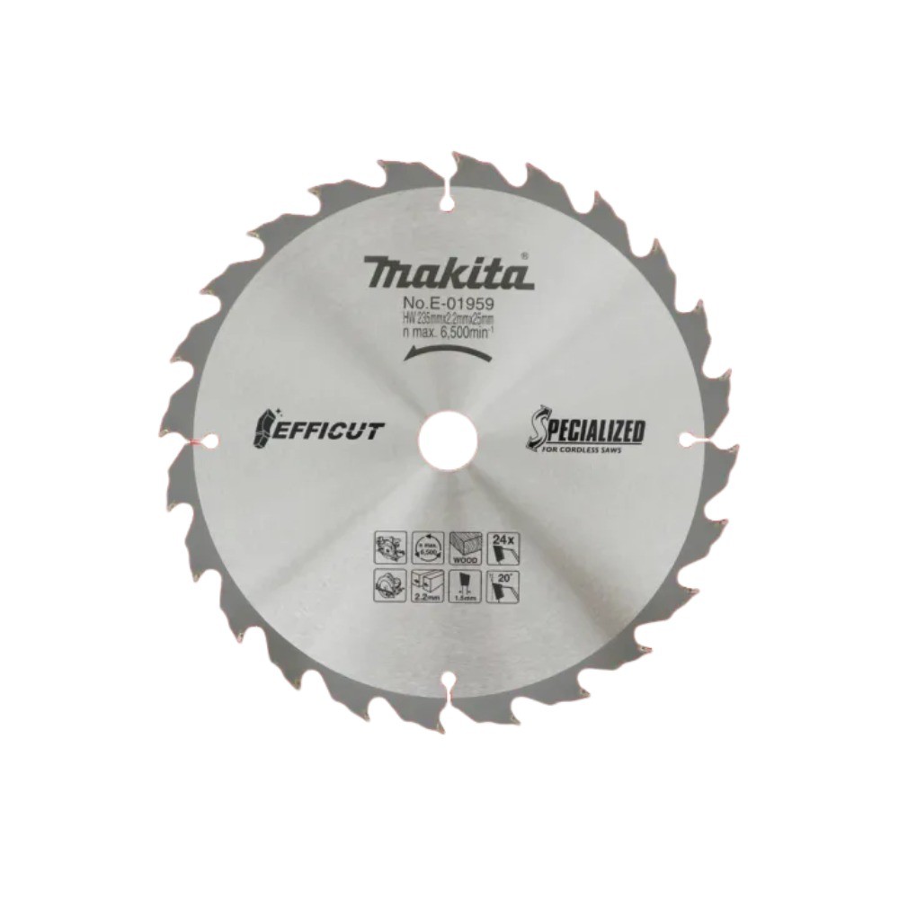 ใบเลื่อย MAKITA E01959 สำหรับตัดไม้  Efficut ขนาด 235x20x24T 