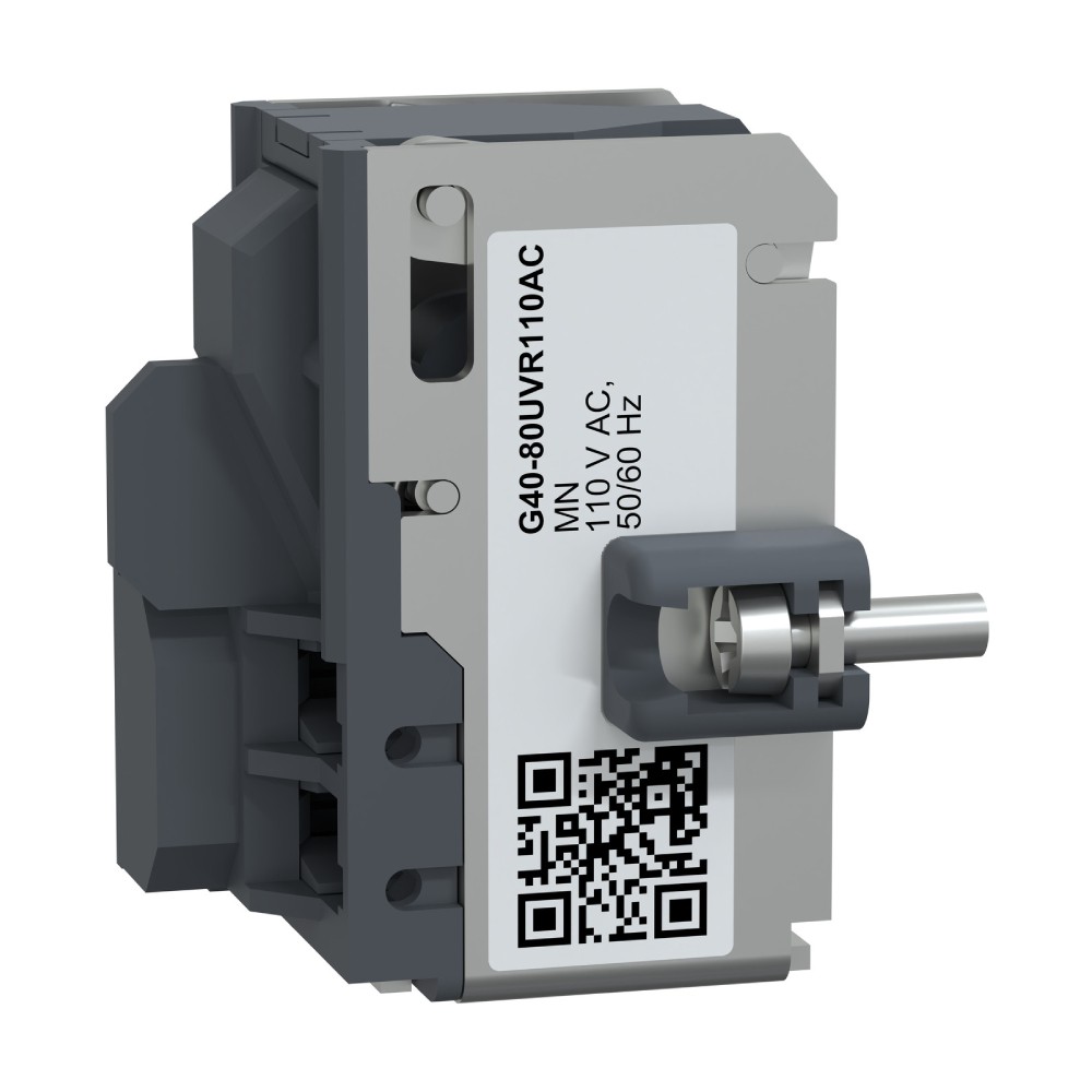 อันเดอร์โวล SCHNEIDER G40 80UVR110AC อุปกรณ์เสริมสำหรับเบรกเกอร์รุ่น MCCB 400 800 MN แรงดัน 110V AC
