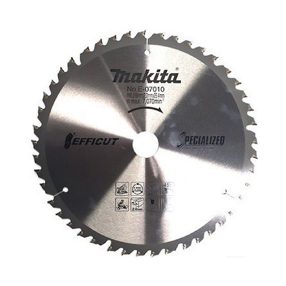 ใบเลื่อย MAKITA E07010 สำหรับตัดไม้  Efficut ขนาด 216x20x45T 