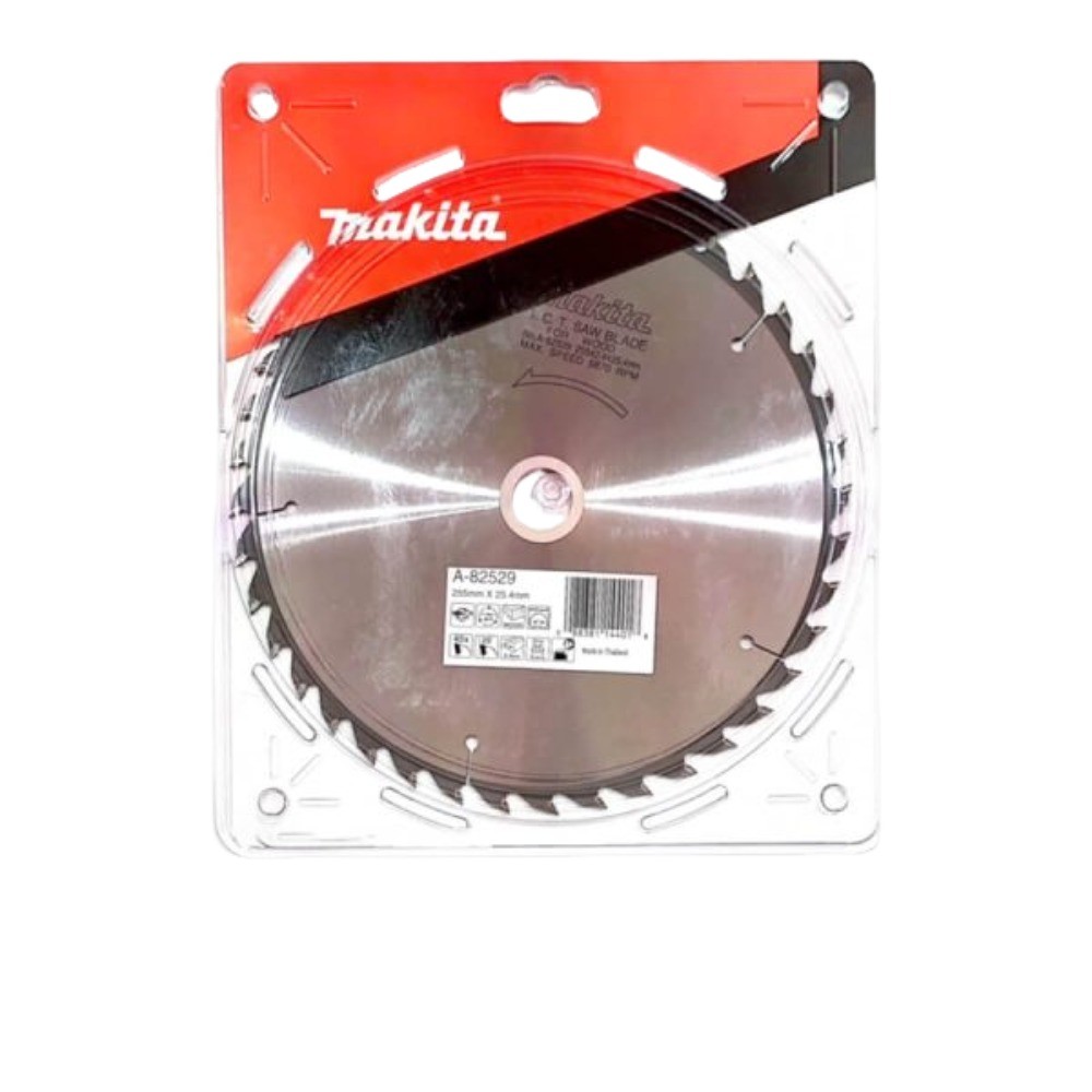 ใบเลื่อยวงเดือน MAKITA  A82529 สำหรับตัดไม้  TCT ขนาด 255×254x40T 