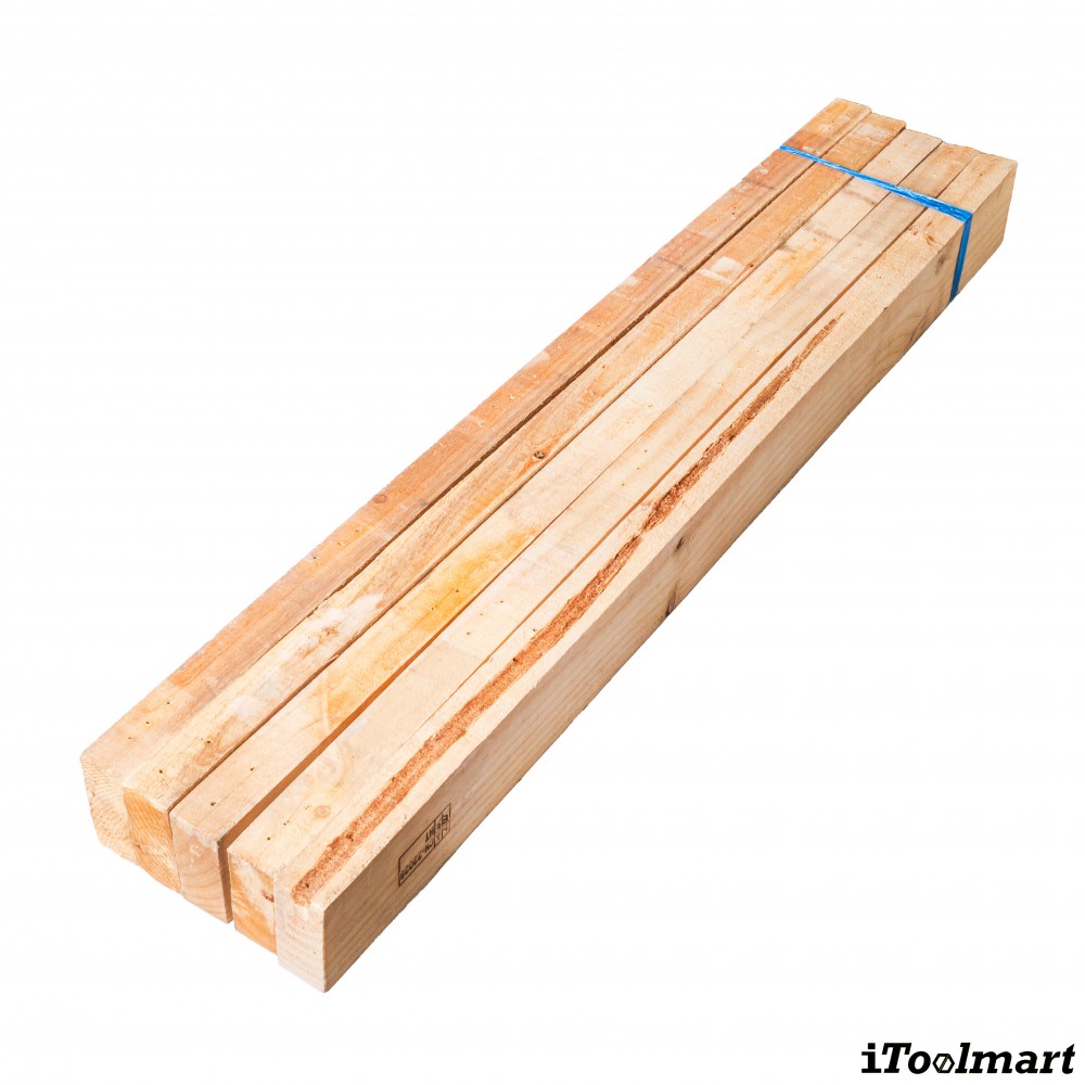 ไม้สนพาเลท BASIC INDUSTRIAL ขนาด 1 1 2 x 3 1 2 นิ้ว ยาว 100 ซม   จำนวน 5 ท่อน 