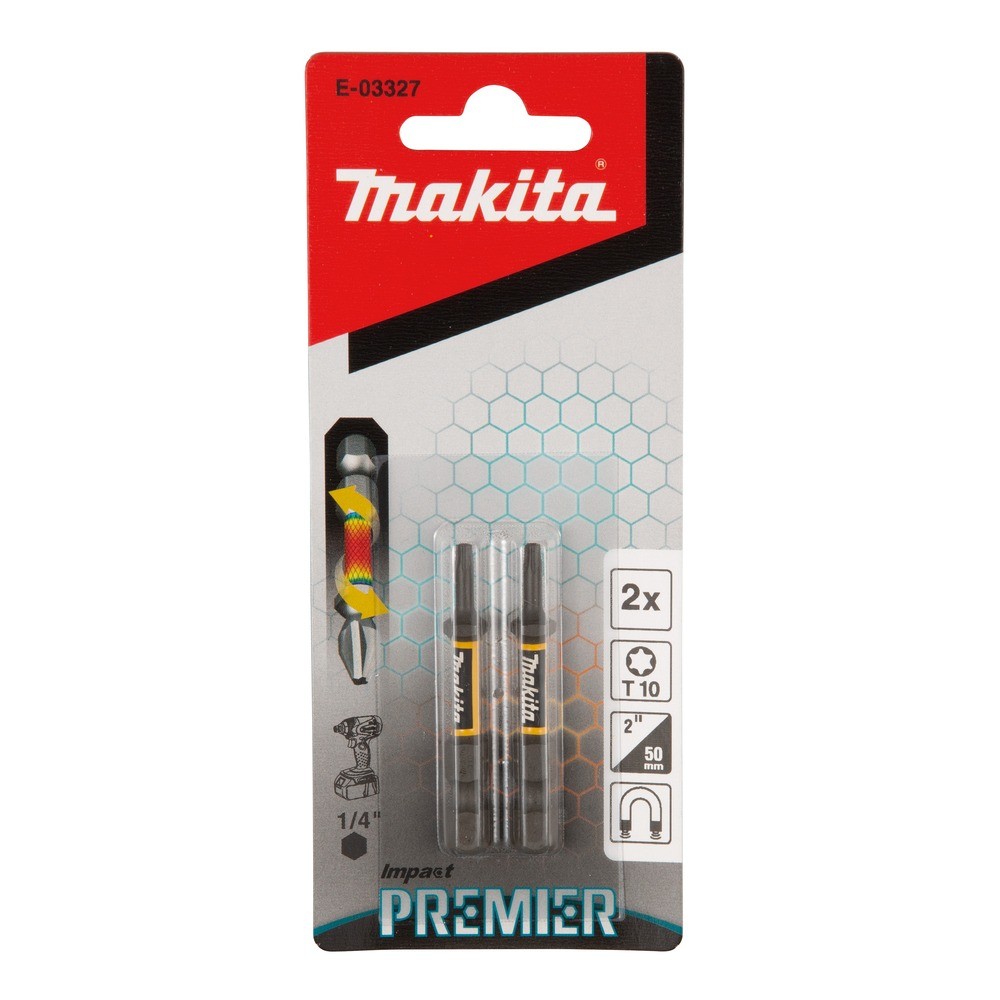 ดอกไขควง MAKITA  E03327  EForm Impact Premier Torsion ขนาด T10 x 25mm 2 ชิ้น 
