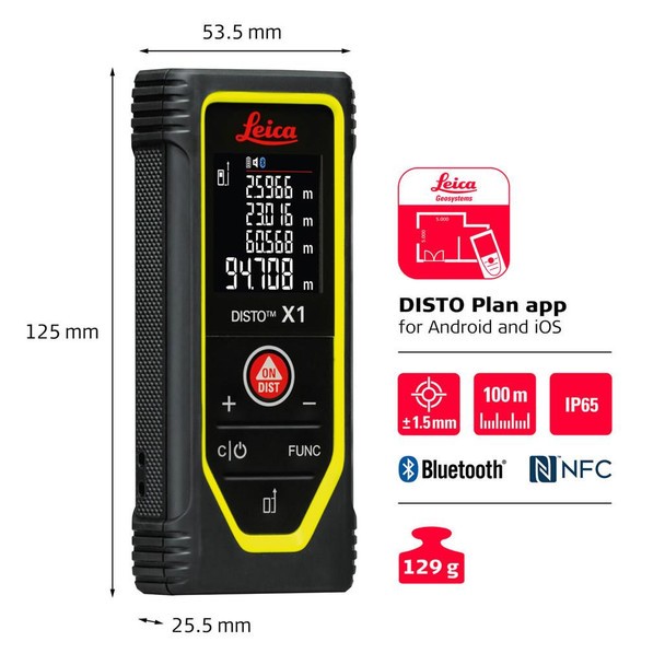 เครื่องวัดระยะเลเซอร์ Leica DISTO X1 Laser Distance Meter