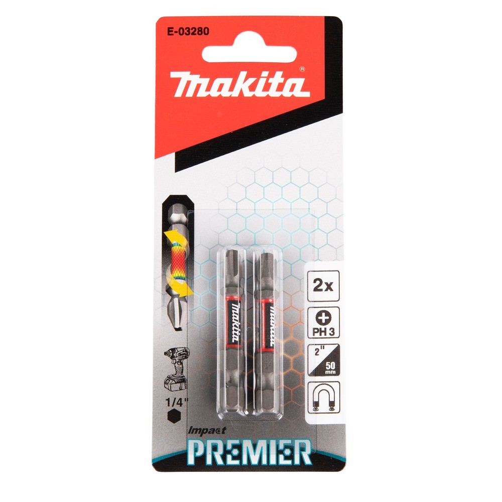 ดอกไขควง MAKITA E03280  EForm Impact Premier Torsion ขนาด PH3 x 25mm