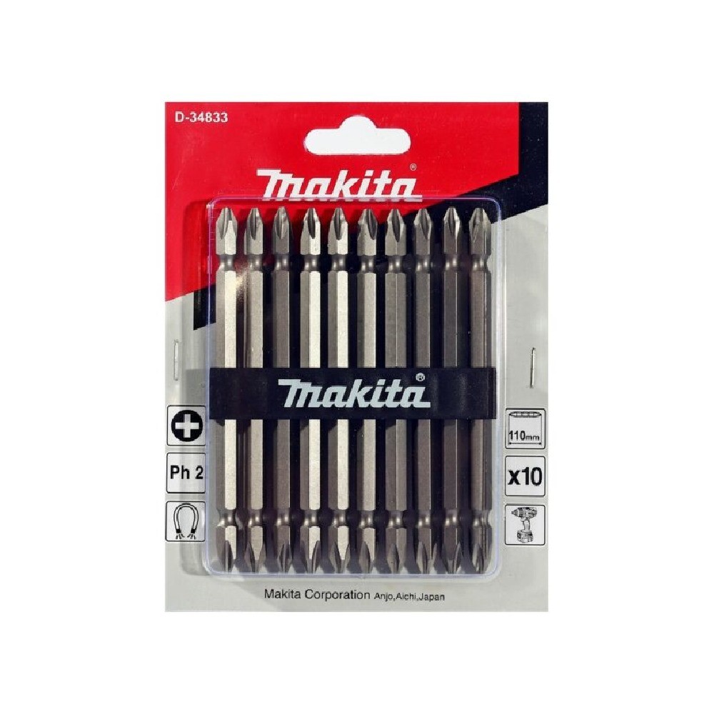 ดอกไขควง 2 ด้าน MAKITA D34833   ขนาด PH2x110 mm 14″ NZ แผง