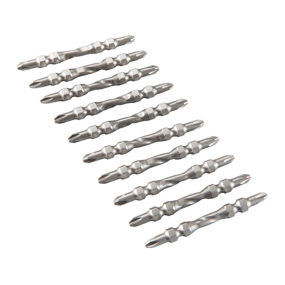 ดอกไขควง 2 ด้าน MAKITA  B63127 ชุด 10   Silver Twist Torsion ขนาด PH2x65mm NZ บรรจุขวดแม่เหล็ก