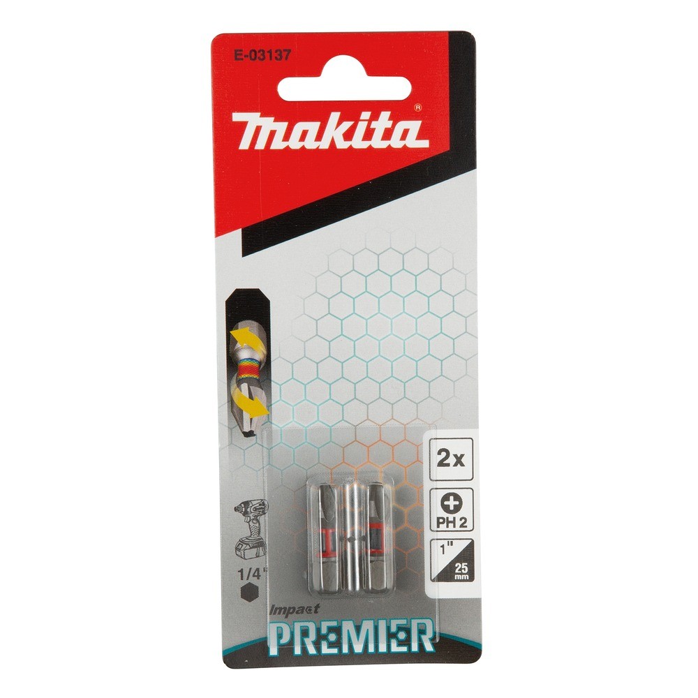 ดอกไขควง MAKITA E03137 CForm Impact Premier Torsion ขนาด PH2 x 25mm