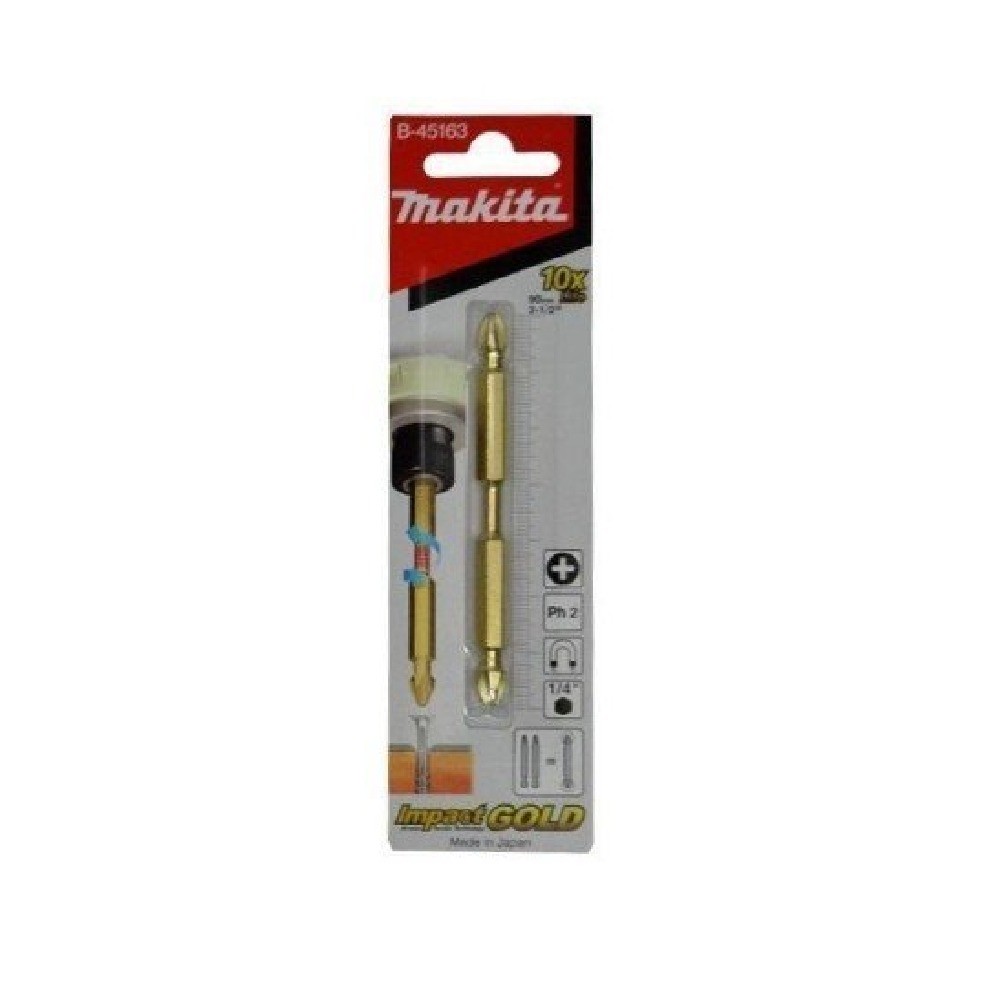 ดอกไขควง MAKITA B45163 2 ด้าน Impact Gold Torsion ขนาด PH2x90mm MZ