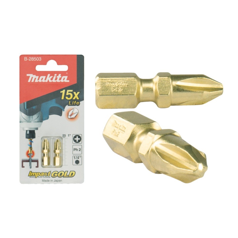 ดอกไขควง MAKITA B28503  CForm Impact Gold Torsion ขนาด PH2 x 25mm Enduro