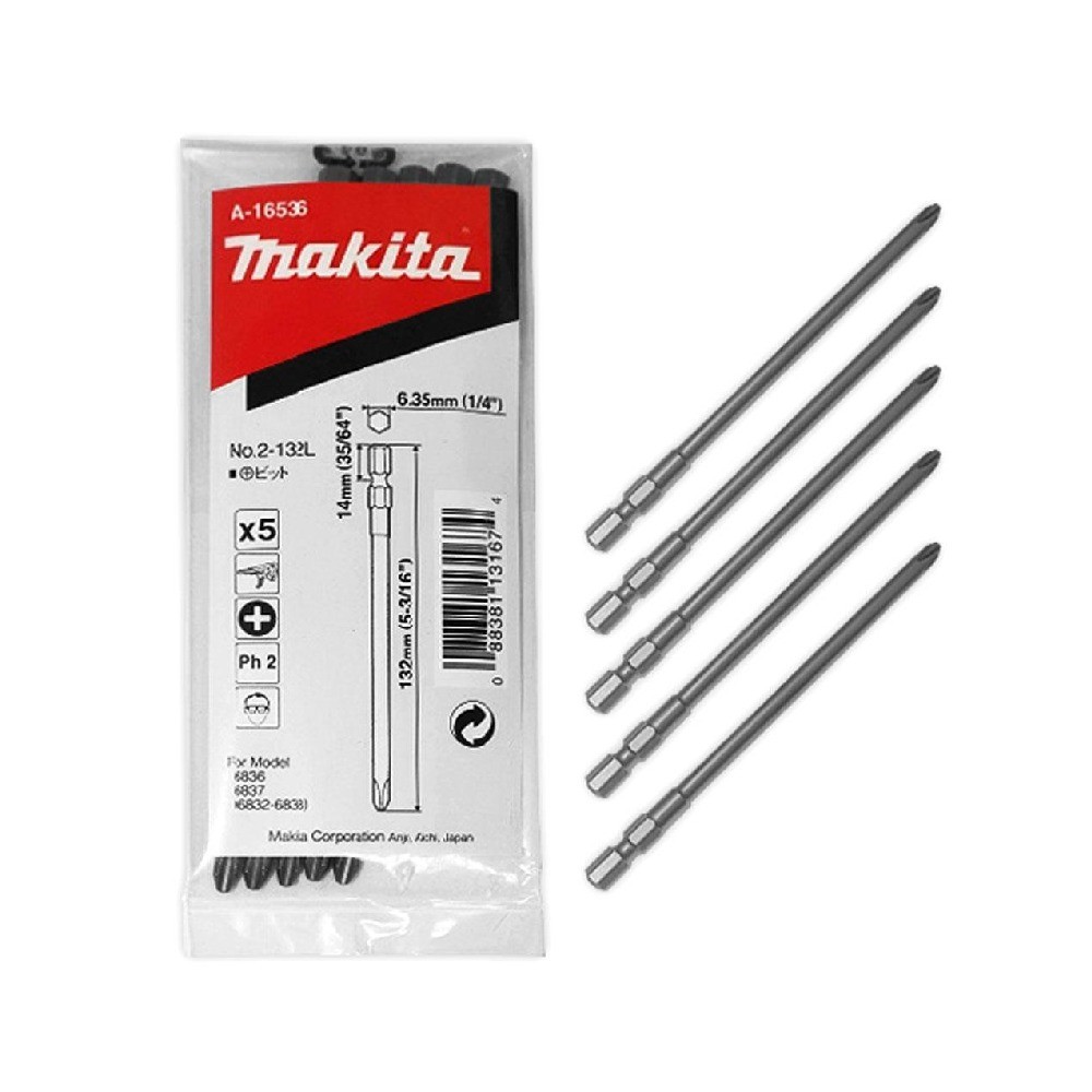 ดอกไขควง MAKITA A16536  EForm ขนาด PH2x132 mm NZ