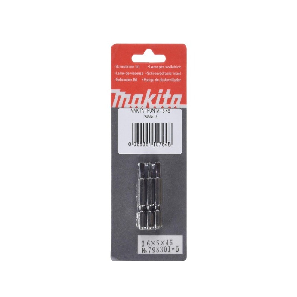 ดอกไขควง MAKITA 7983015 แฉกแบน ขนาด PH2xSL 06x5x45 mm NZ