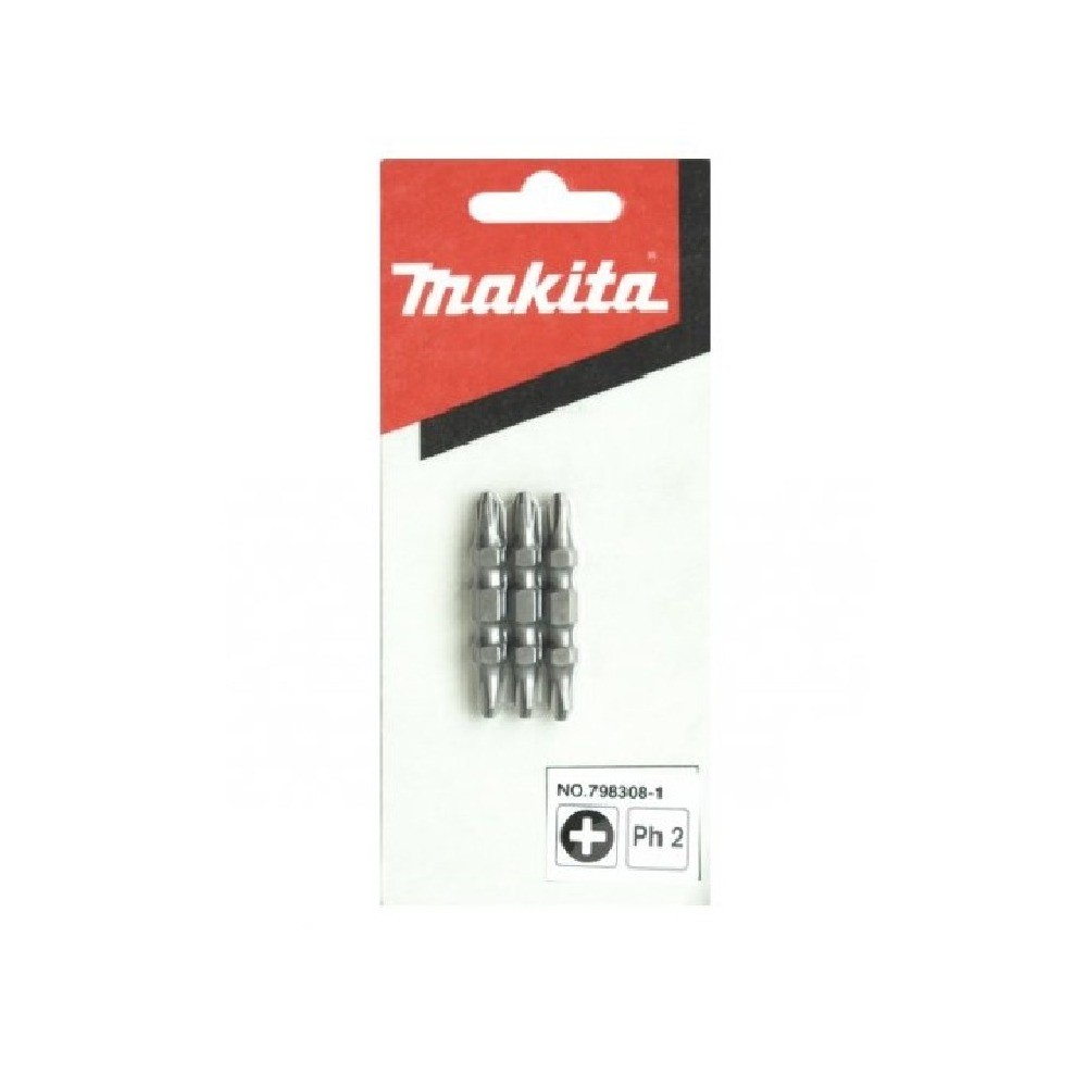 ดอกไขควง MAKITA 7983081  2 ด้าน ขนาด PH2x45 mm 14″ Hex NZ แผง