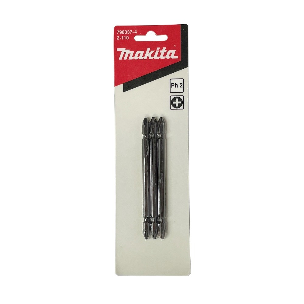 ดอกไขควง MAKITA 7983374  2 ด้าน ขนาด PH2x110 mm 14″ Hex NZ แผง