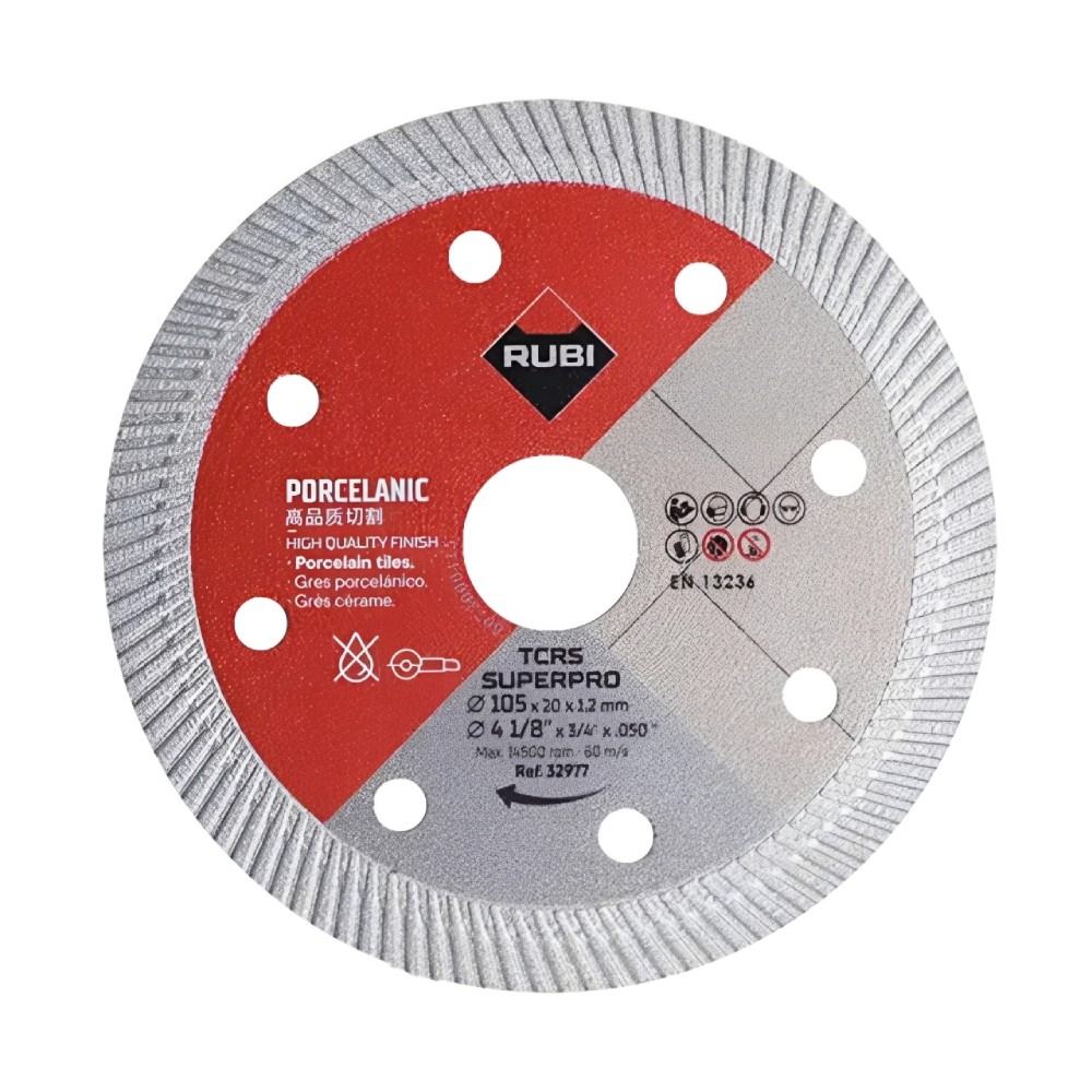 ใบตัดเพรช RUBI 32977 รุ่น TCRS สำหรับกระเบื้องพอร์ซเลน ขนาด 4 นิ้ว 