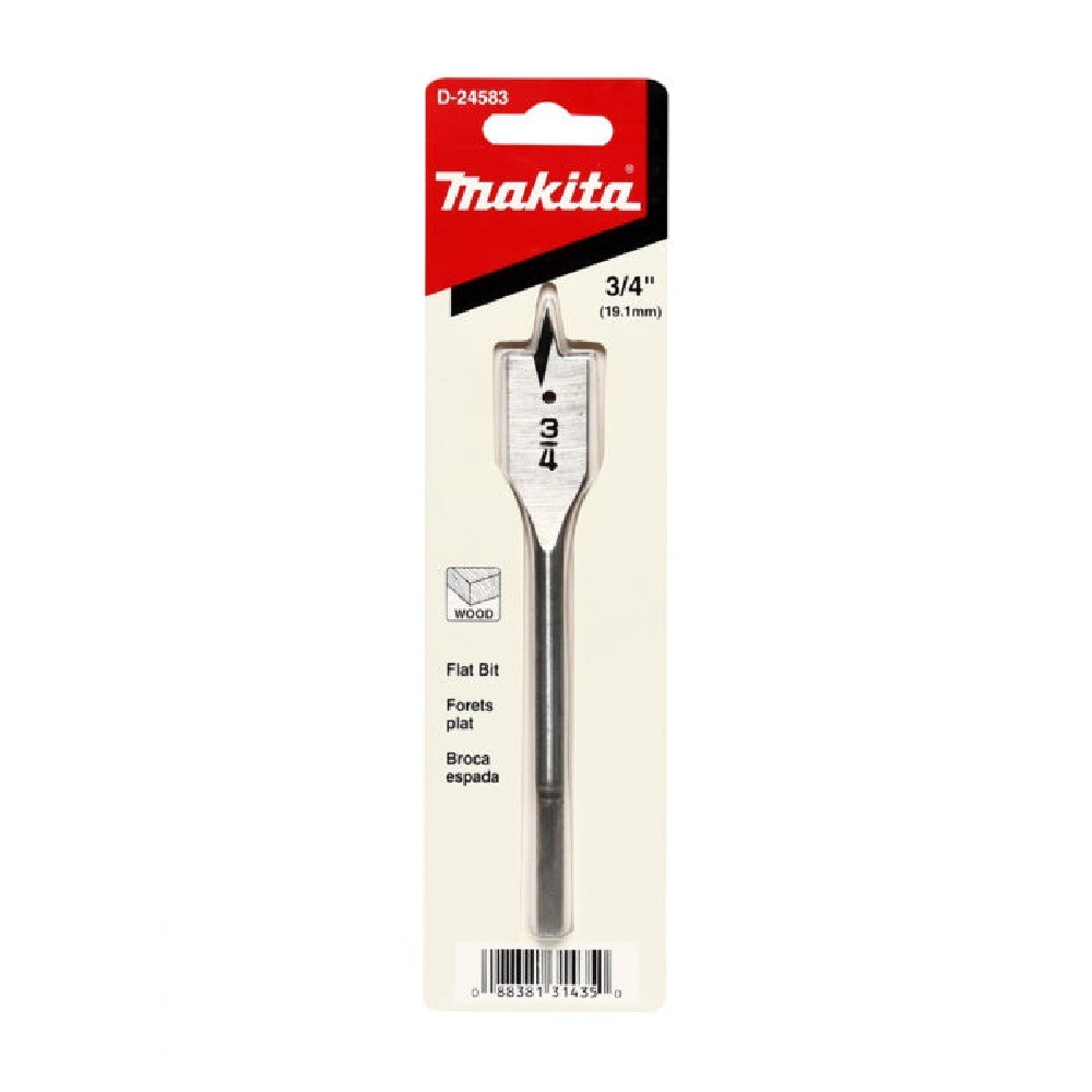 ดอกสว่านเจาะไม้ใบพาย  MAKITA D24583 ก้านกลม ขนาด 34x6 นิ้ว 191mm 