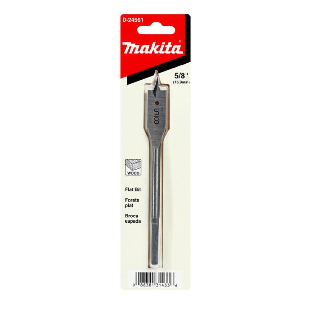 ดอกสว่านเจาะไม้ใบพาย  MAKITA D24561 ก้านกลม ขนาด 58x6 นิ้ว 159mm 