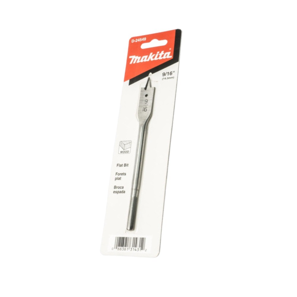 ดอกสว่านเจาะไม้ใบพาย  MAKITA D24549 ก้านกลม ขนาด 916″x6″ 143mm 