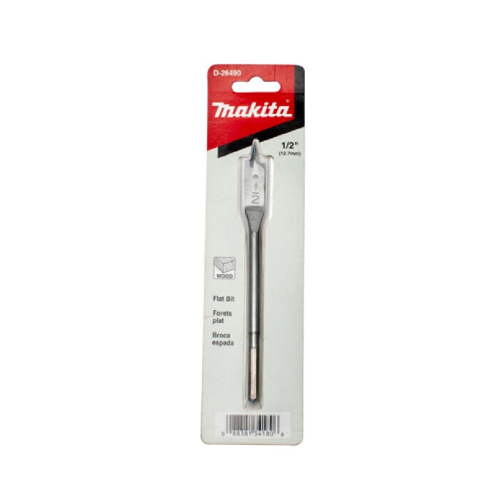 ดอกสว่านเจาะไม้ใบพาย  MAKITA D26490 ก้านกลม ขนาด 12″x6″ 127mm 