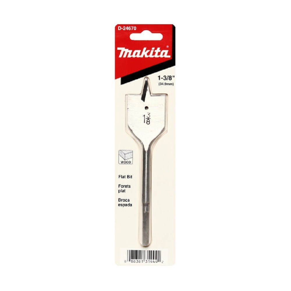 ดอกสว่านเจาะไม้ใบพาย  MAKITA D24670 ก้านกลม ขนาด 138x612 นิ้ว 349mm 
