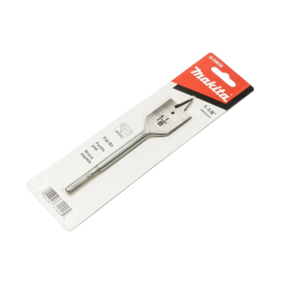 ดอกสว่านเจาะไม้ใบพาย  MAKITA D24636 ก้านกลม ขนาด 118x612 นิ้ว 286mm 