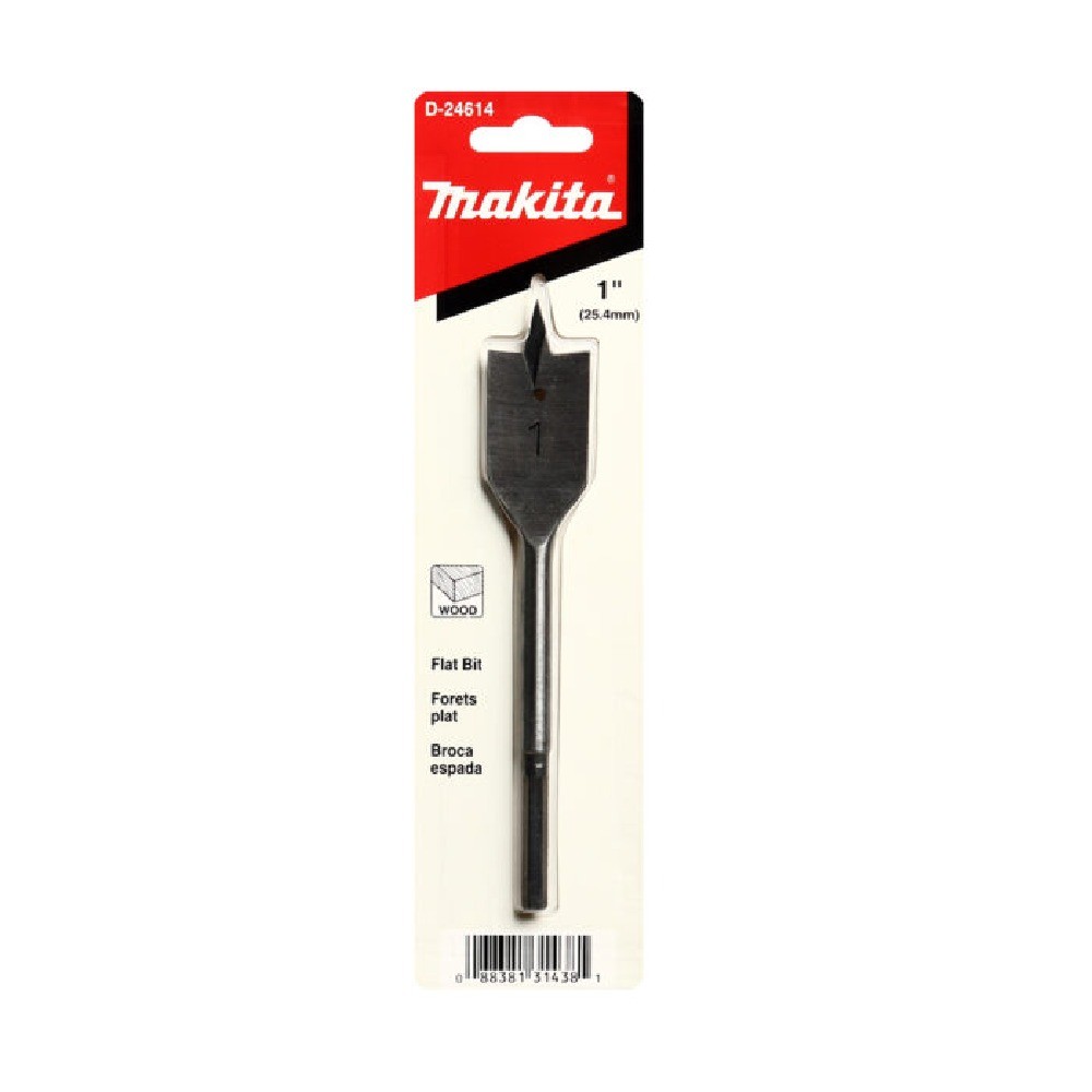 ดอกสว่านเจาะไม้ใบพาย  MAKITA D24614 ก้านกลม ขนาด 1x6 นิ้ว 254mm 