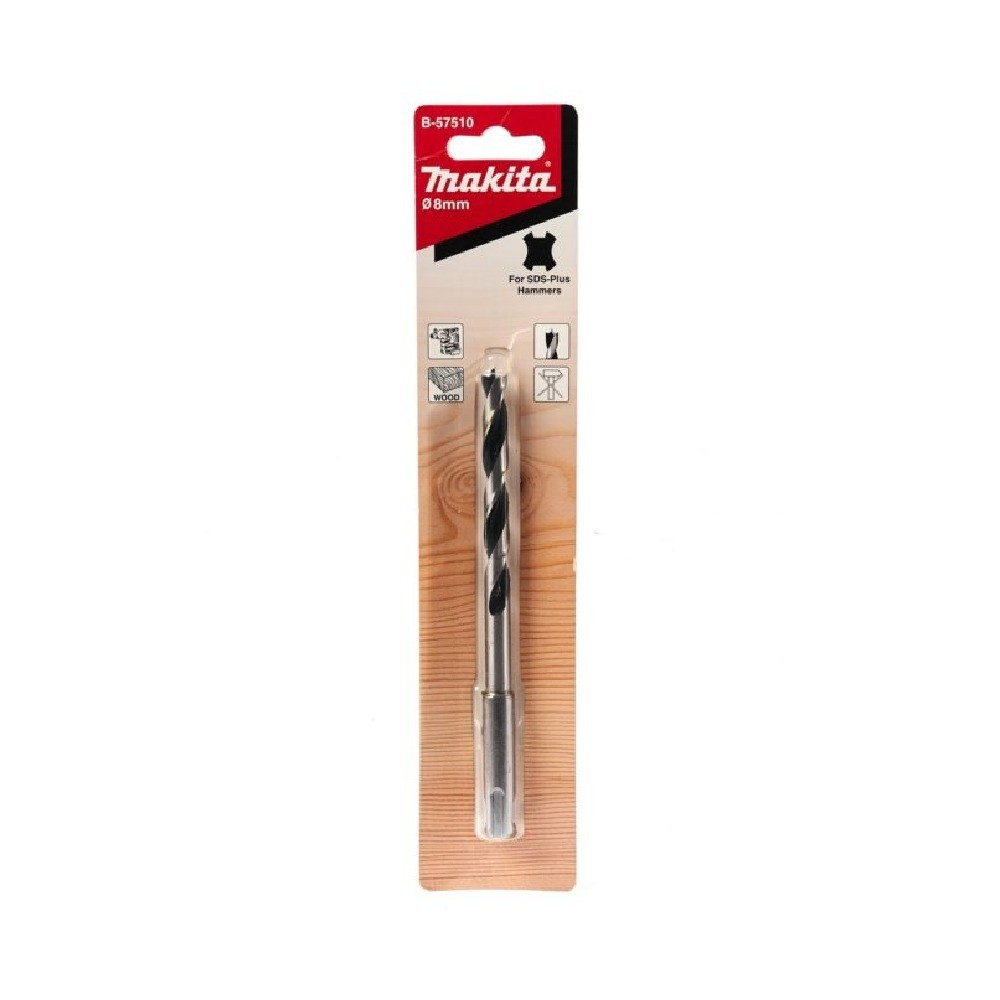 ดอกสว่านเจาะไม้  MAKITA  B57510  SDSPlus ขนาด 8×147 mm