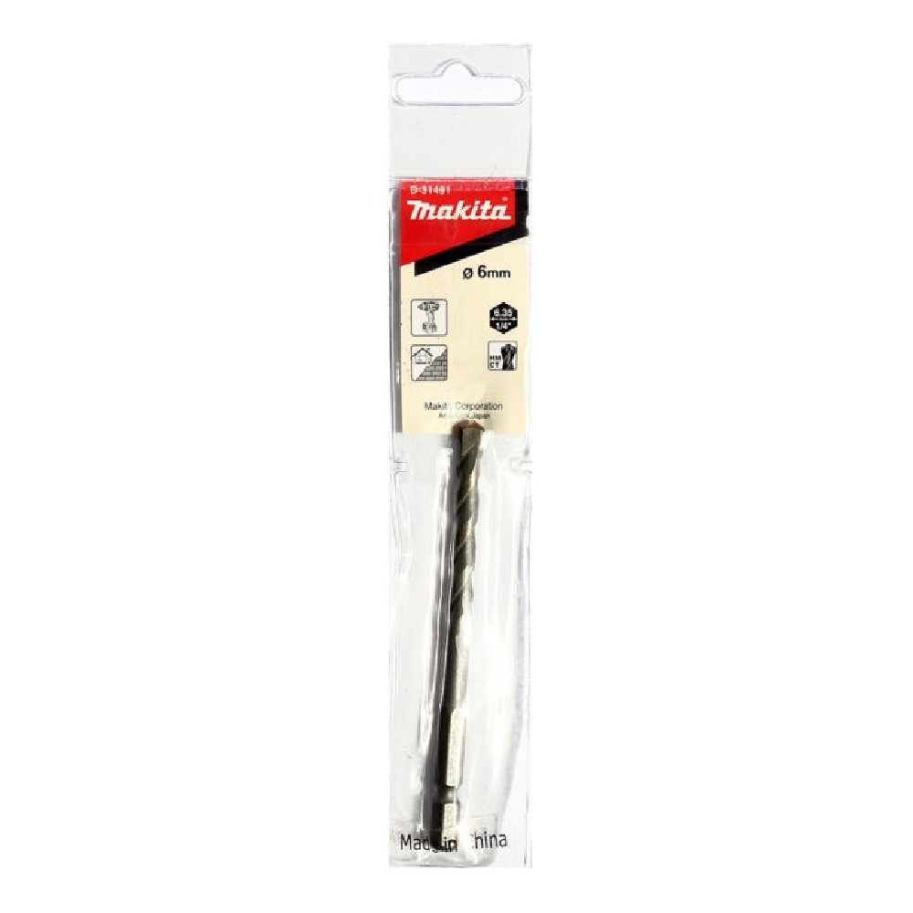 ดอกสว่าน MAKITA  D31491 สำหรับเจาะปูนก้านหกเหลี่ยม 6×100 mm NZ
