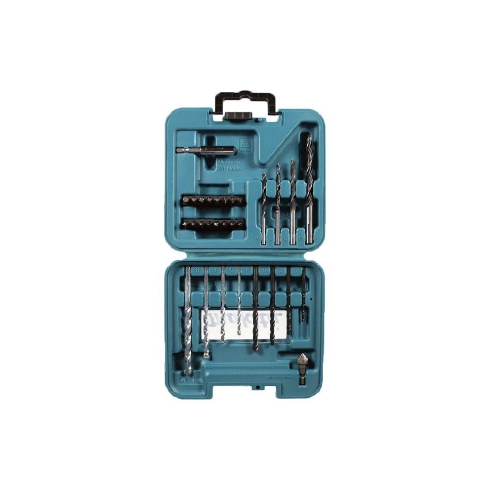 ชุด SQUARE MAKITA D53702  ดอกสว่าน HSSR ปูน ไม้ ไขควง 30 ขิ้น