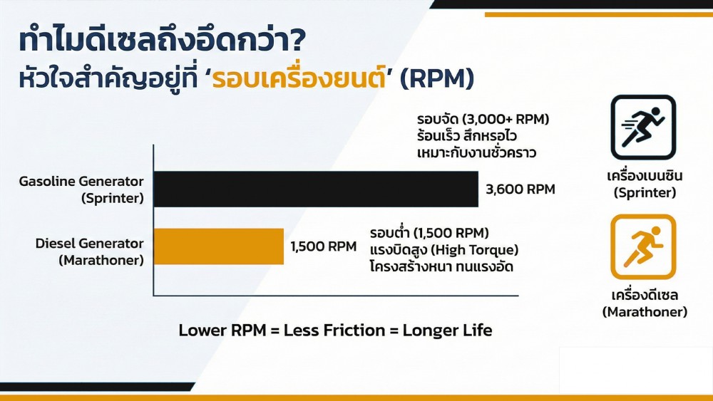 เปิด เครื่องปั่นไฟดีเซล ทิ้งไว้ทั้งวันได้ไหม อันตรายหรือเปล่า