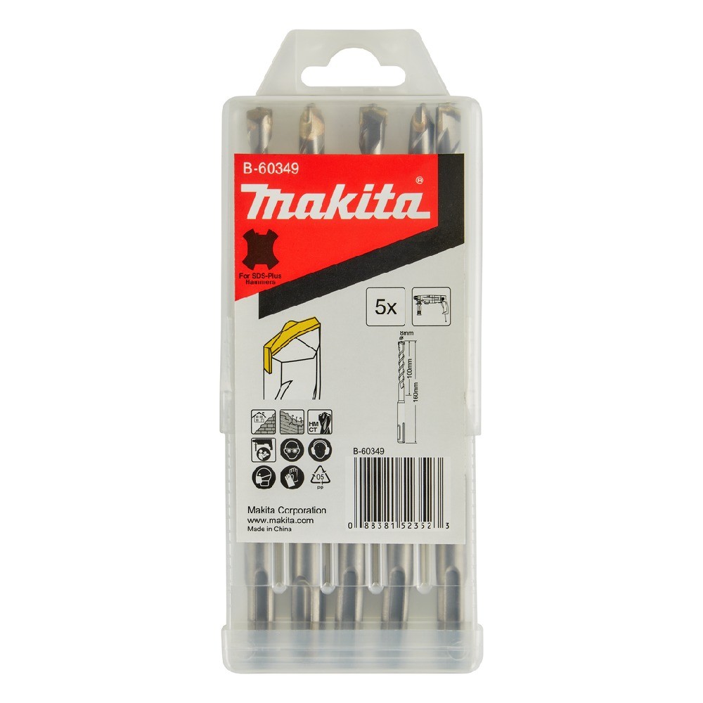 ดอกสว่าน MAKITA B60349  SDS Centering Tip 8×160 mm 5 ดอกชุด