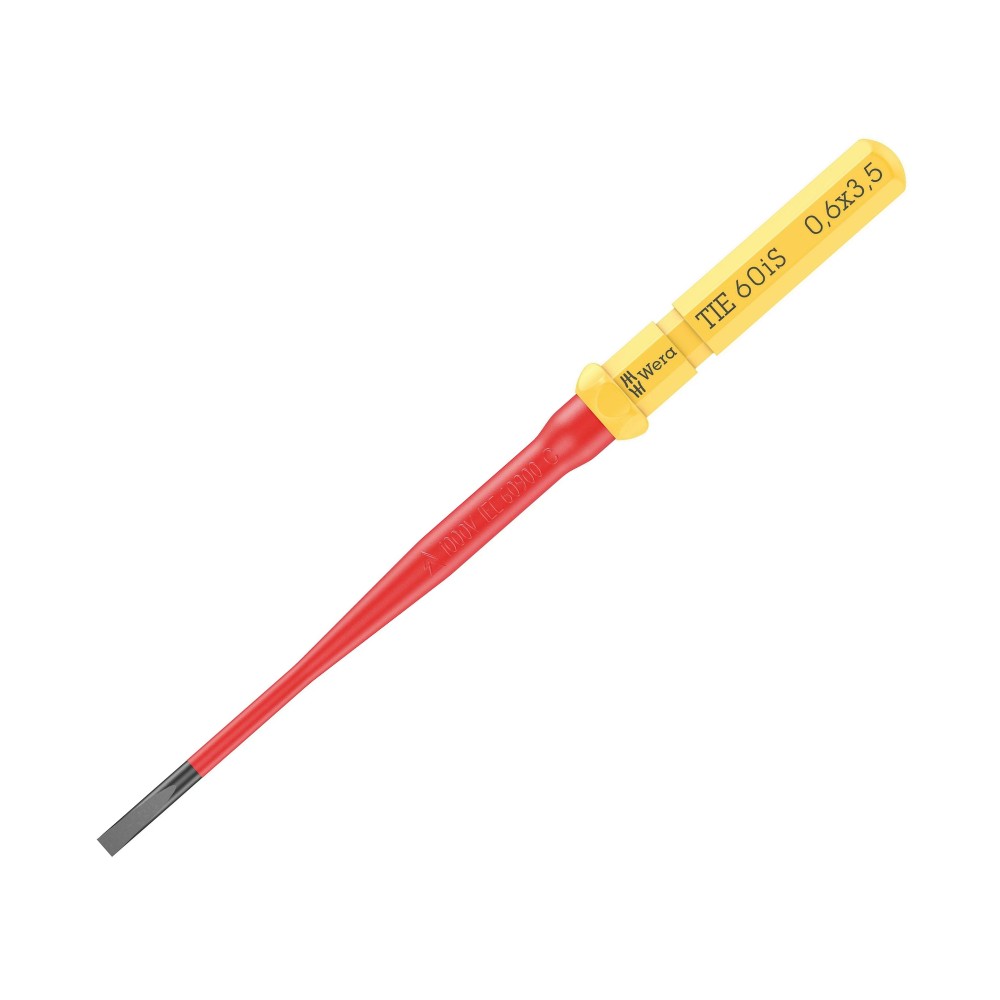 ก้านไขควงปากแบน Wera Kraftform Kompakt VDE 60 iS 05006506001 ขนาด 0 6 x 3 5 x 157 mm