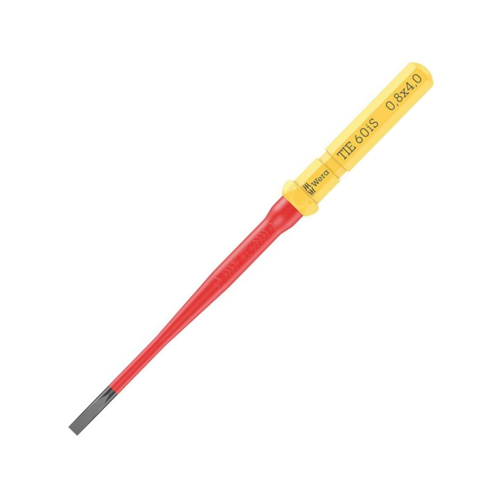 ก้านไขควงปากแบน Wera Kraftform Kompakt VDE 60 iS 05006507001 ขนาด 0 8 x 4 0 x 157 mm