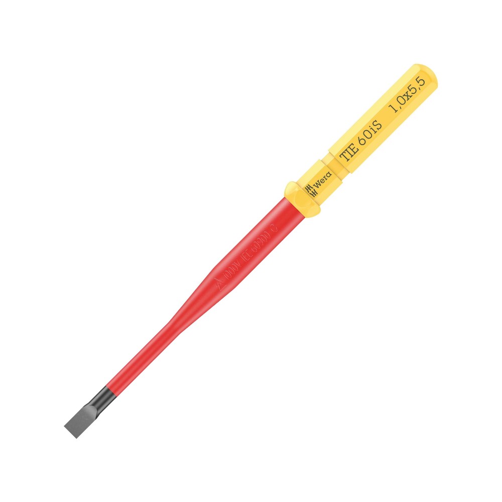 ก้านไขควงปากแบน Wera Kraftform Kompakt VDE 60 iS 05006508001 ขนาด 1 0 x 5 5 x 157 mm