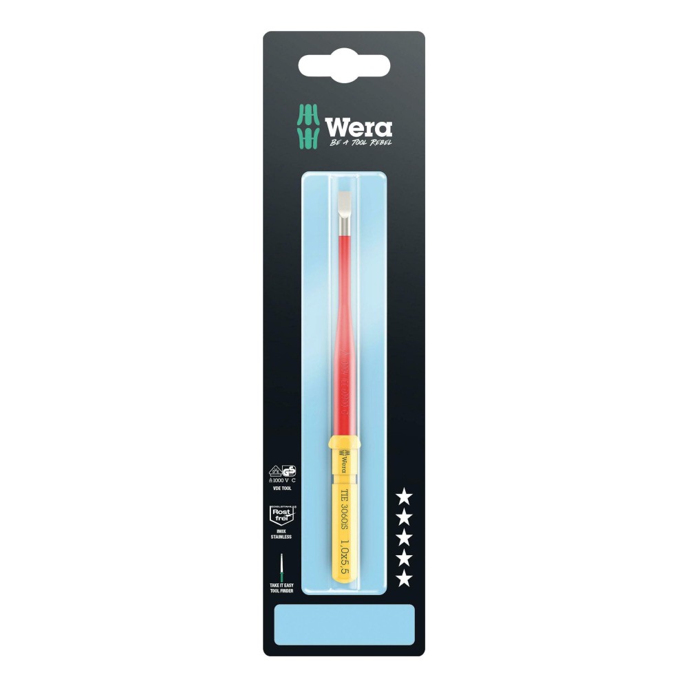 ไขควงหัวแฉก Wera Kraftform Kompakt VDE 3060 iS 05006579001 ขนาด 1 0 x 5 5 x 157 mm