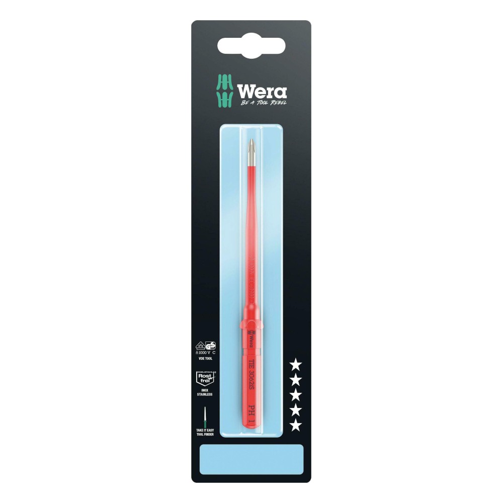 ก้านไขควง Wera Kraftform Kompakt VDE 3062 iS 05006580001 PH 1 x 157 mm