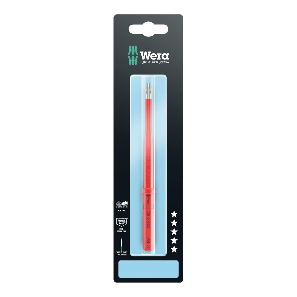 ก้านไขควง Wera Kraftform Kompakt VDE 3062 iS 05006581001 PH2 x 157 mm